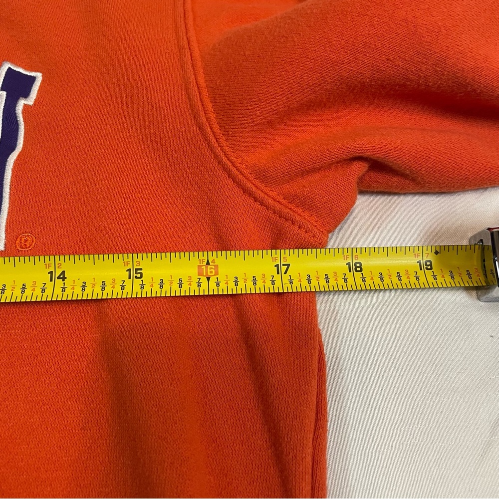 Colosseum Youth Clemson Tigers Hoodie Orange Purple Fleece Pullover Size M 12-14 - Picture 3 of 5